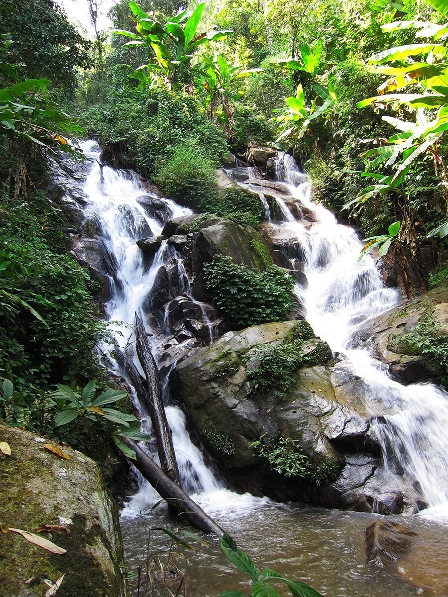Forest waterfall in the Chiang Rai countryside
